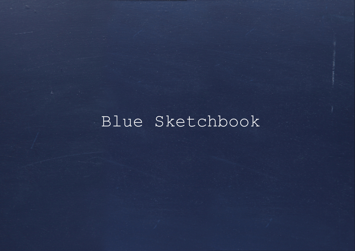 blue sketchbook